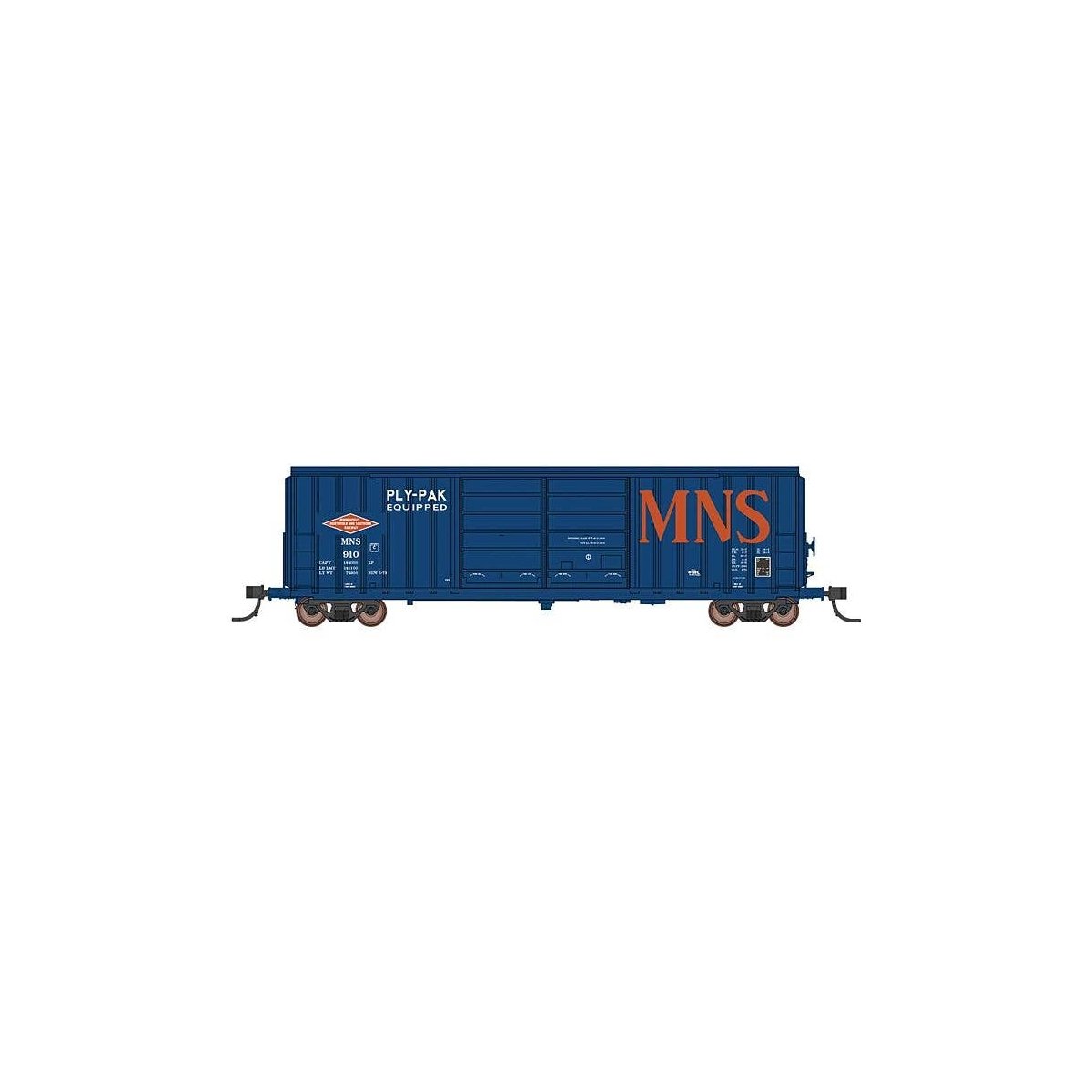 FMC 5283 Cubic Foot Double-Door Boxcar - Ready to Run -- Minneapolis, Northfield & Southern (blue, red, white, Billboard MNS), H