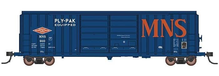 FMC 5283 Cubic Foot Double-Door Boxcar - Ready to Run -- Minneapolis, Northfield & Southern (blue, red, white, Billboard MNS), H