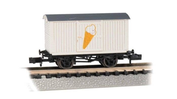Box Van - Thomas & Friends(TM) -- Ice Cream (white, yellow), N, Bachmann Industries 77090