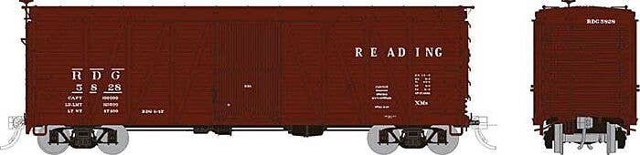 USRA Single-Sheathed Wood Boxcar - Ready to Run -- Reading (Boxcar Red), HO, Rapido Trains Inc 142013A