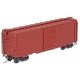 Undecorated 40` PS-1 Boxcar Post-1954 w/8` Low Tack Doors Standard Couplers -- Red Oxide, HO, Kadee Quality Products 5199