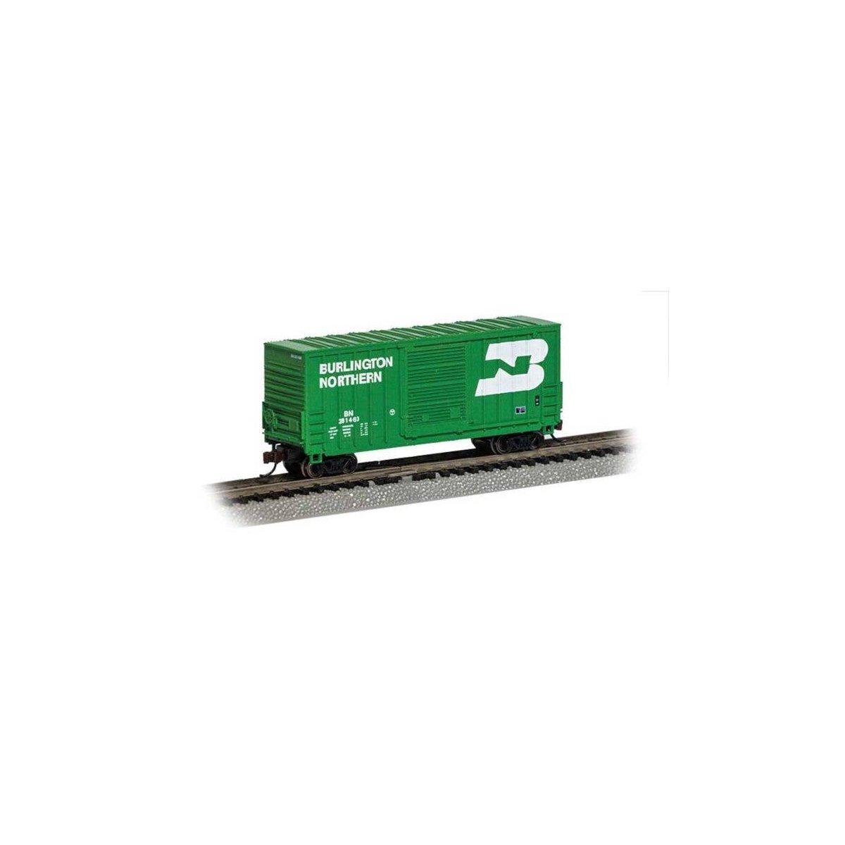 40′ Hi-Cube Boxcar - Ready to Run -- Burlington Northern 281460 (Cascade Green, white Large Logo), N, Bachmann Industries 1825