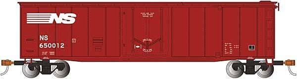 50′ Plug-Door Boxcar - Ready to Run - Silver Series(R) -- Norfolk Southern 650012 (Boxcar Red), HO, Bachmann Industries 18018