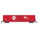60′ PS-1 Single-Door Boxcar - Ready to Run -- Santa Fe (red, white, Super Shock Control Logo), HO, Intermountain Railway Compa