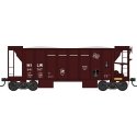 70-Ton 2-Bay Ballast Hopper with Side Chutes (Ballast Gates) - Ready to Run -- Milwauke, HO, Bowser Manufacturing Co. 43673