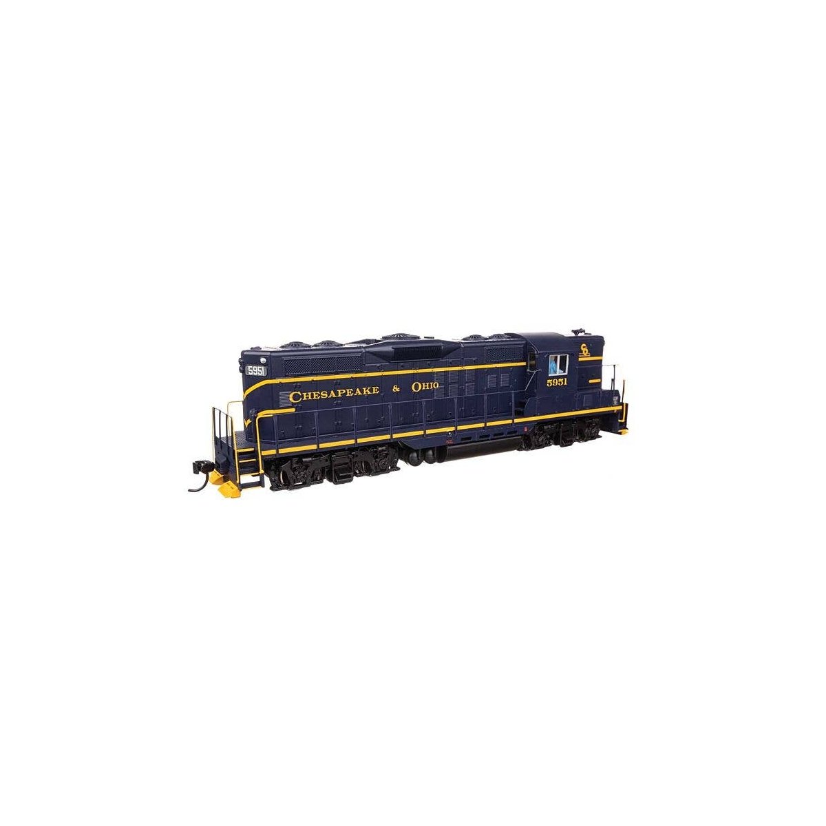 EMD GP9 Phase II with High Hood - Standard DC -- Chesapeake & Ohio 5951, HO, WalthersMainline 10494