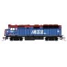 EMD F40PH Commuter Version - Sound and DCC -- Chicago Metra 142 `Ravinia` (blue, red, white), HO, Kato USA Inc 376574S