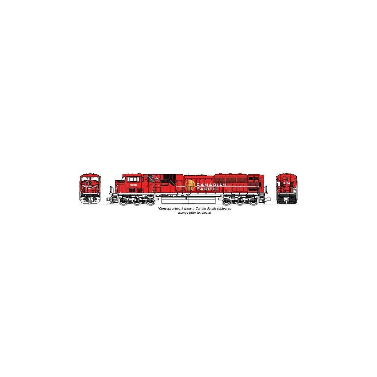 EMD SD90/43MAC - Standard DC -- Canadian Pacific 9155 (red, white, gold), N, Kato USA Inc 1765627