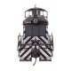 EMD NW2 - LokSound 5 Sound and DCC -- Atchison, Topeka & Santa Fe 2408 (A. T. & S. F. black, white, HO, WalthersProto 43501