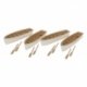 Row Boat 4-Pack - Assembled -- White, Tan, HO, Walthers SceneMaster 4163