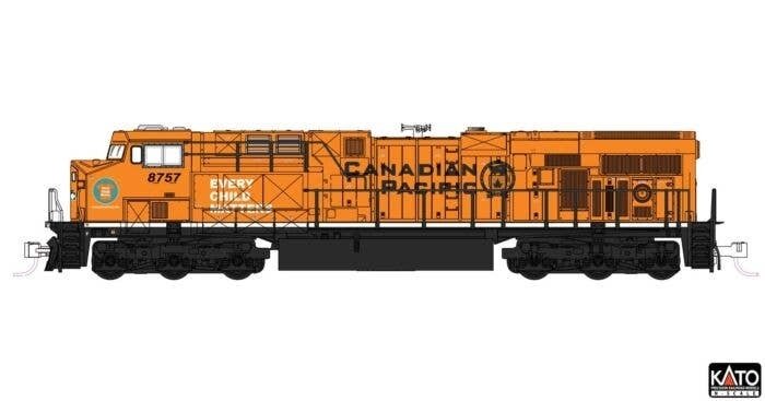 GE ES44AC GEVO - Sound and DCC -- Canadian Pacific 8757 (Every Child Matters, orange, black, whit, N, Kato USA Inc 1768960S
