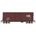 1938 AAR 10`6` Boxcar, 4-3-1 Improved Dreadnaught Ends - Ready to Run -- Missouri Pacific (Boxcar Red, white, Screaming Eagle Lo