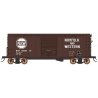 1938 AAR 10`6` Boxcar, 4-3-1 Improved Dreadnaught Ends - Ready to Run -- Norfolk & Western (Boxcar Red, white, Hamburger Logo), 