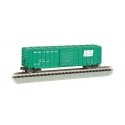 ACF 50`6` Outside-Braced Sliding-Door Boxcar - Ready to Run - Silver Series -- Penn Central (Jade Green, Large Logo), N, Bachman