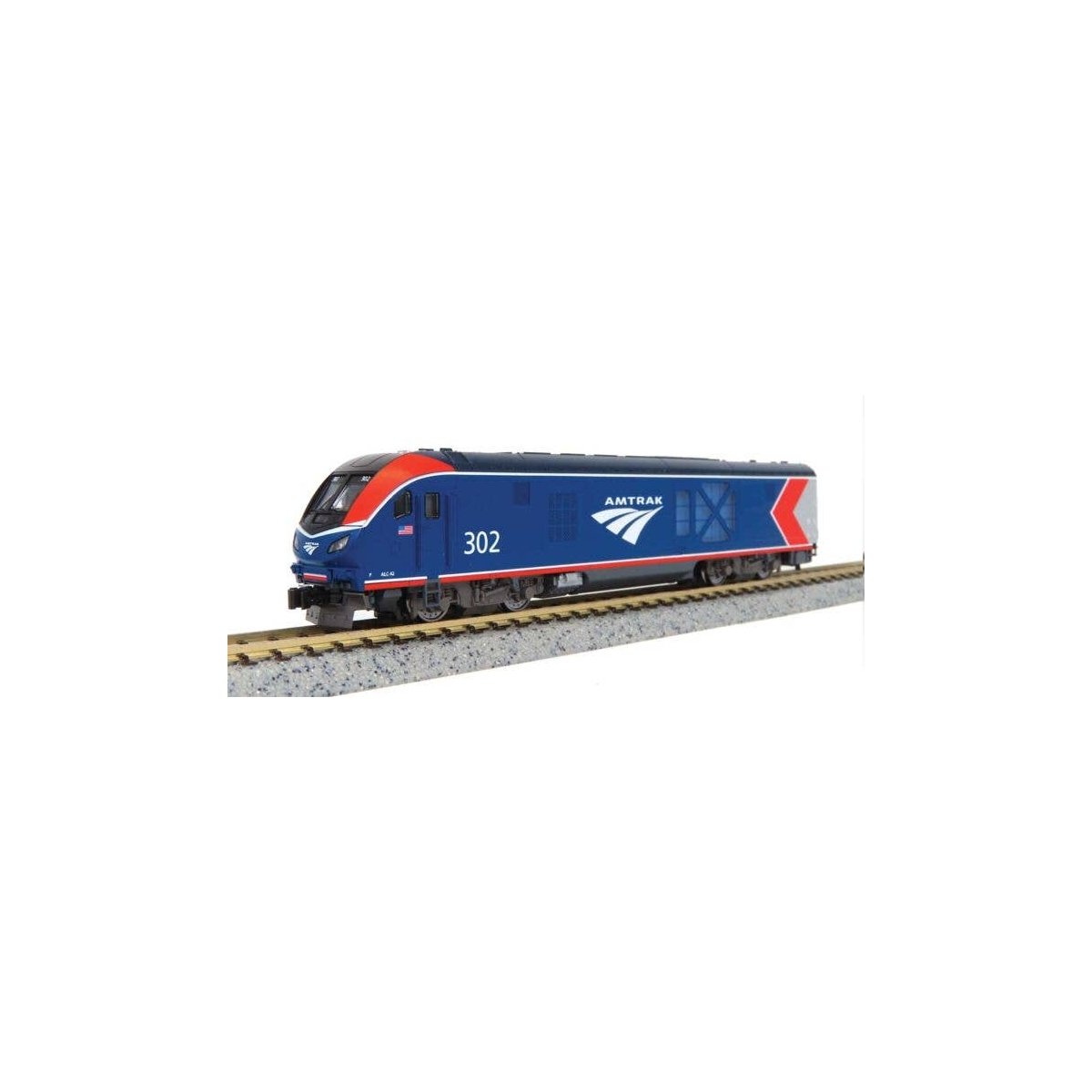 Siemens ALC-42 Charger - Standard DC -- Amtrak 303 (Phase VI blue, red, white, silver), N, Kato USA Inc 1766052