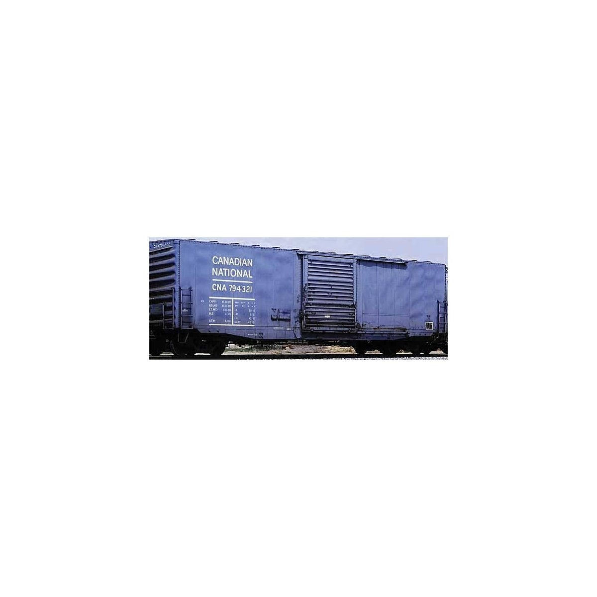 PS-1 50` Boxcar with 10` Door - Ready to Run -- Canadian National CNA 794321 (blue, No Logo), HO, Kadee Quality Products 6404