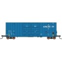 Gunderson 50′ Hi-Cube Double-Plug-Door Boxcar Modern Ends - Ready to Run -- Apache Railway 1719 (blue, white), N, Intermountai