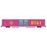 Thrall 86′ Hi-Cube Double-Door Auto Parts Boxcar - Ready to Run -- Detroit, Toledo & Ironton 26814 (magenta, yellow Billboard 