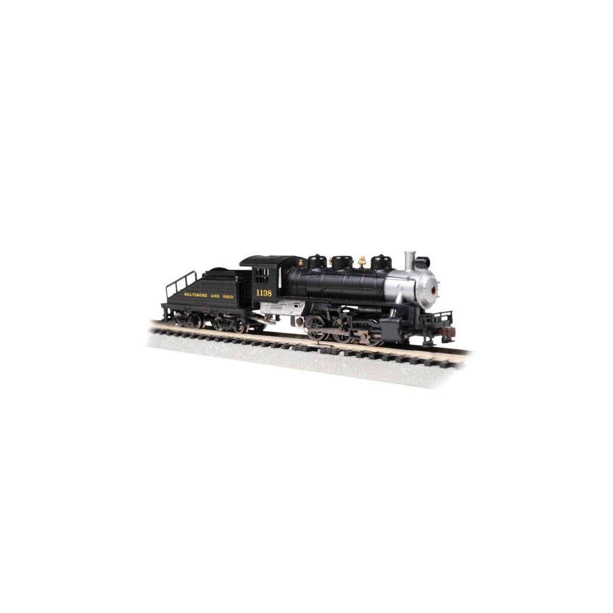 USRA 0-6-0 with Slope-Back Tender - Standard DC -- Baltimore & Ohio 1138 (black, graphite), N, Bachmann Industries 50555