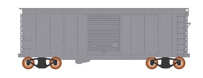 1937 AAR 10`6` Boxcar, 4-3-1 Improved Dreadnaught Ends, 6` Door - Ready to -- Undecorated, HO, Intermountain Railway Company 387