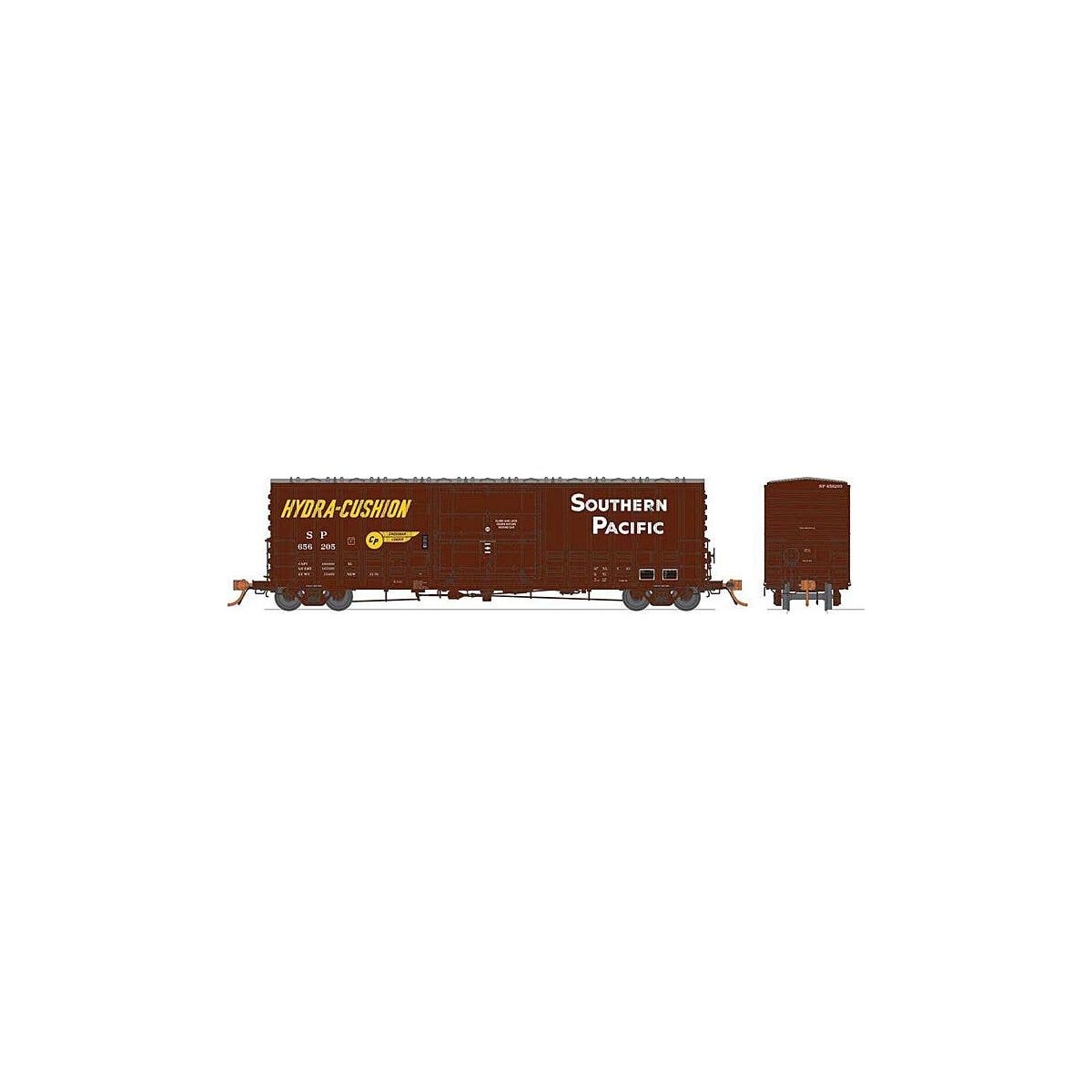 Class B-100-40 Plug-Door Boxcar - Ready to Run -- Southern Pacific (Random from Set 2 As-Delivered, Boxcar Red, Yellow Hydr, N,