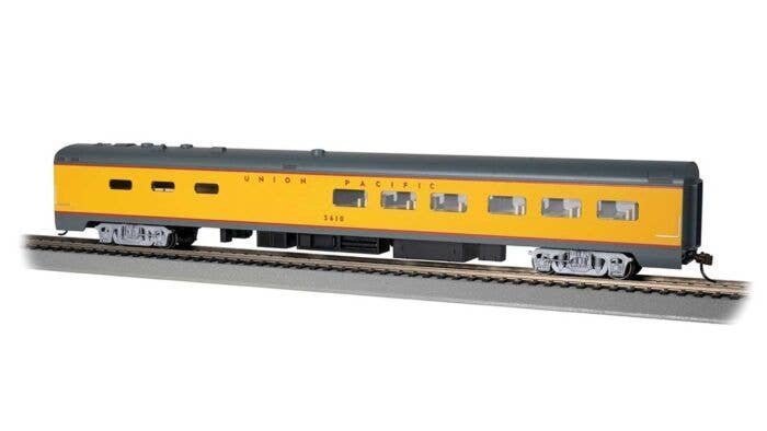 85′ Smooth-Side Diner - Ready to Run -- Union Pacific 3610 (Armour Yellow, gray, red), HO, Bachmann Industries 14802