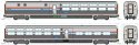 Viewliner II Diner - Ready to Run -- Amtrak 68019 Nashville (Phase III silver red, white, blue), HO, Kato USA Inc 356232