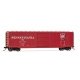 50′ Sliding-Door Boxcar No Roofwalk - Ready to Run -- Pennsylvania Railroad 607524 (Tuscan, Shadow Keystone Logo), HO, Rivaros