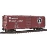 Plywood Panel 40′ Boxcar - Ready to Run -- Great Northern (Mineral Red, Empire Builder Style Lettering), HO, Intermountain Rai