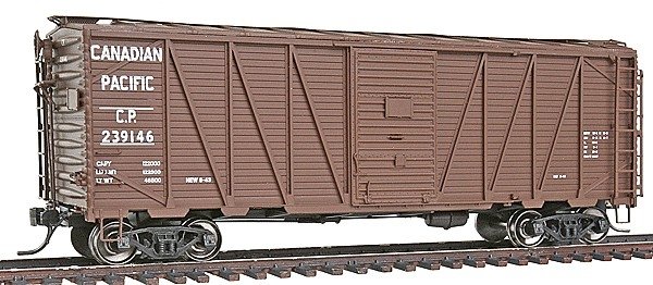 40′ War Emergency Single-Sheathed Wood Boxcar - Ready to Run -- Canadian Pacific (Boxcar Red), HO, Intermountain Railway Compa