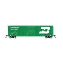 50′ Single-Door Boxcar No Roofwalk - Ready to Run -- Burlington Northern 318631 (Cascade Green, white, Early Large Logo), HO, 