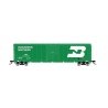 50′ Single-Door Boxcar No Roofwalk - Ready to Run -- Burlington Northern 318631 (Cascade Green, white, Early Large Logo), HO, 