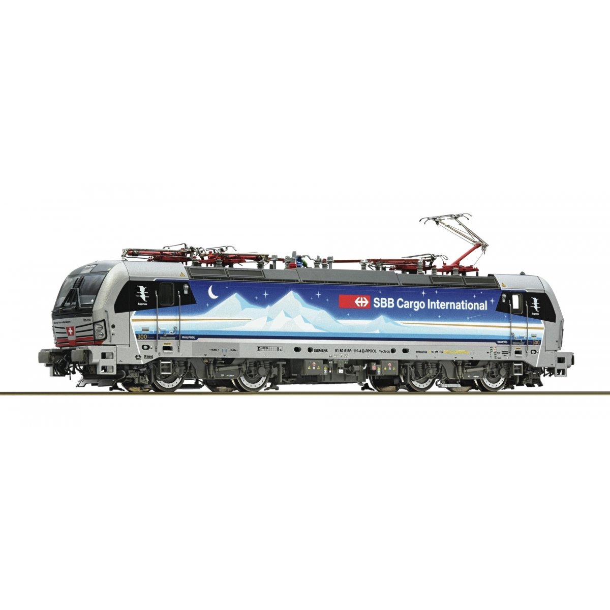 Electric locomotive 193 110-4 “Goldpiercer”, SBB CI, HO, Roco 7500038