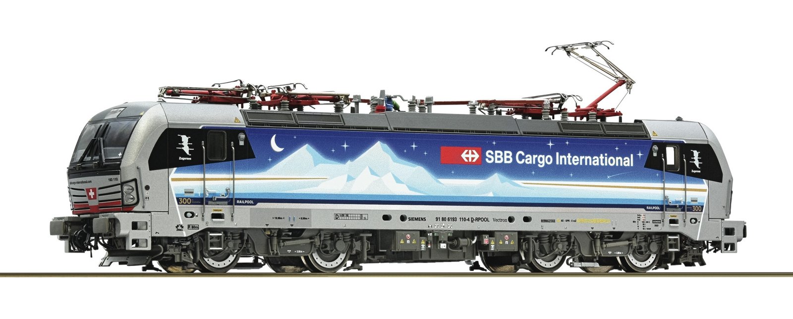 Electric locomotive 193 110-4 “Goldpiercer”, SBB CI, HO, Roco 7500038