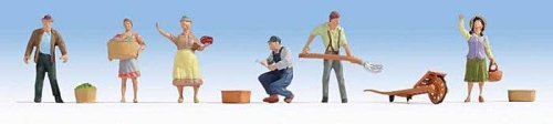 Farmers -- 6 Figures and Accessories, HO, Noch Gmbh & Co 15617