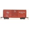 Pullman-Standard PS-1 40′ Hy-Cube Boxcar - Kit (Plastic) -- Milwaukee Road 4617 (Boxcar Red), HO, Hi-Tech Details 7107