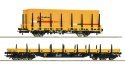2 piece set: Electric locomotive 1756 with container carrier wagon, Strukton Rail, HO, Roco 7500117