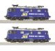 2-piece set: Electric locomotives 421 373-2 and 421 381-5, WRS, HO, Roco 7510045