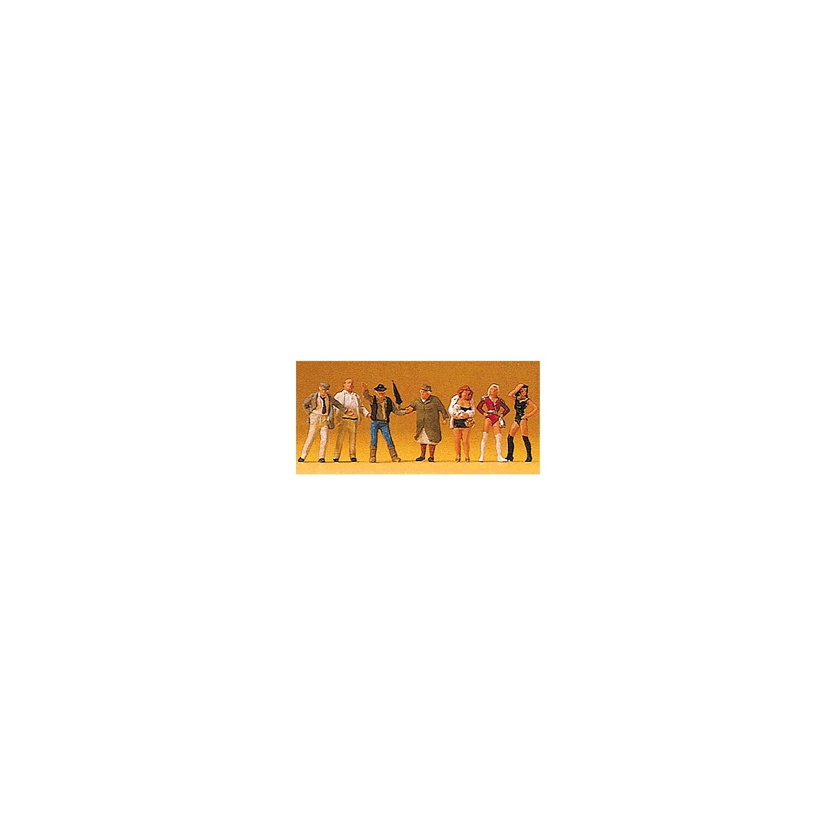 Spectators -- Night People pkg(7), HO, Preiser Kg 10346