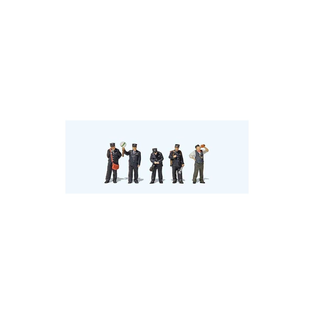 Rhatetian RhB Railway Personnel -- pkg(5), HO, Preiser Kg 10814