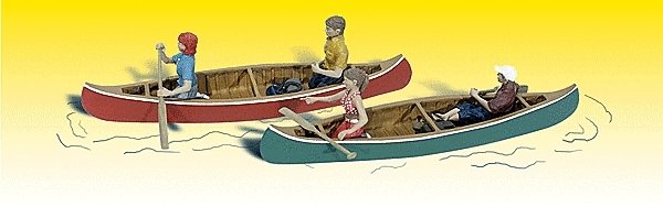 Scenic Accents(R) -- Canoers pkg(6), N, Woodland Scenics 2200