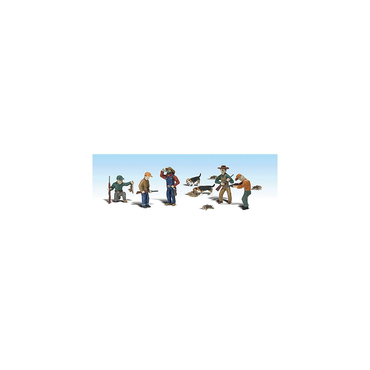 Scenic Accents(R) -- Rabbit Hunt - Men & Dogs pkg(11), HO, Woodland Scenics 1903