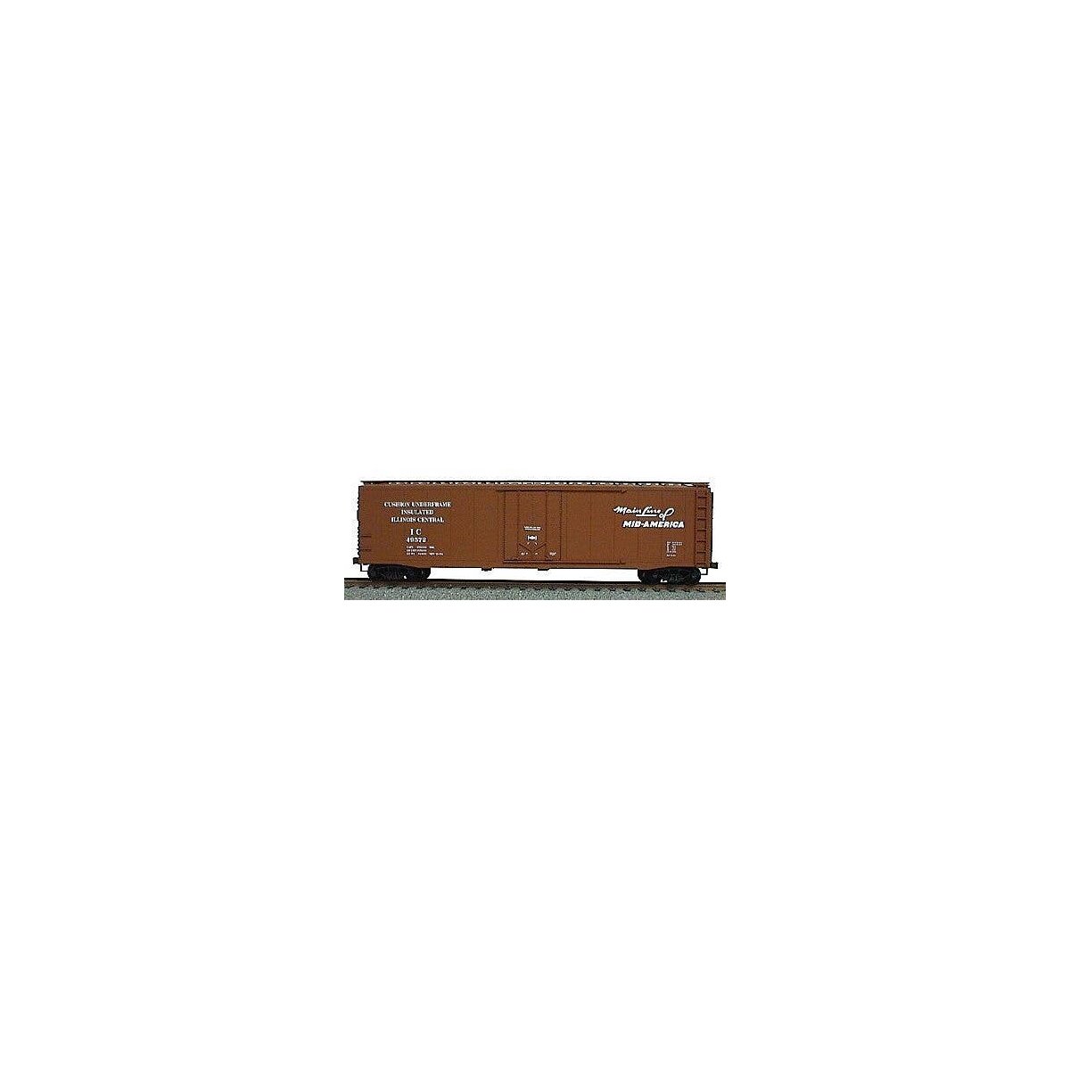 AAR 50′ Riveted-Side Plug-Door Boxcar - Kit -- Illinois Central (Oxide), HO, Accurail Inc 5114