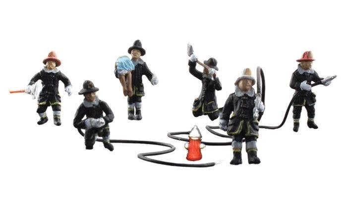 Scenic Accents(R) -- Rescue Firefighters pkg(7), HO, Woodland Scenics 1961
