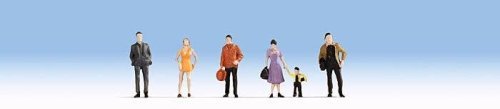 Economy Pedestrians -- Set 2 pkg(6), HO, Noch Gmbh & Co 18101