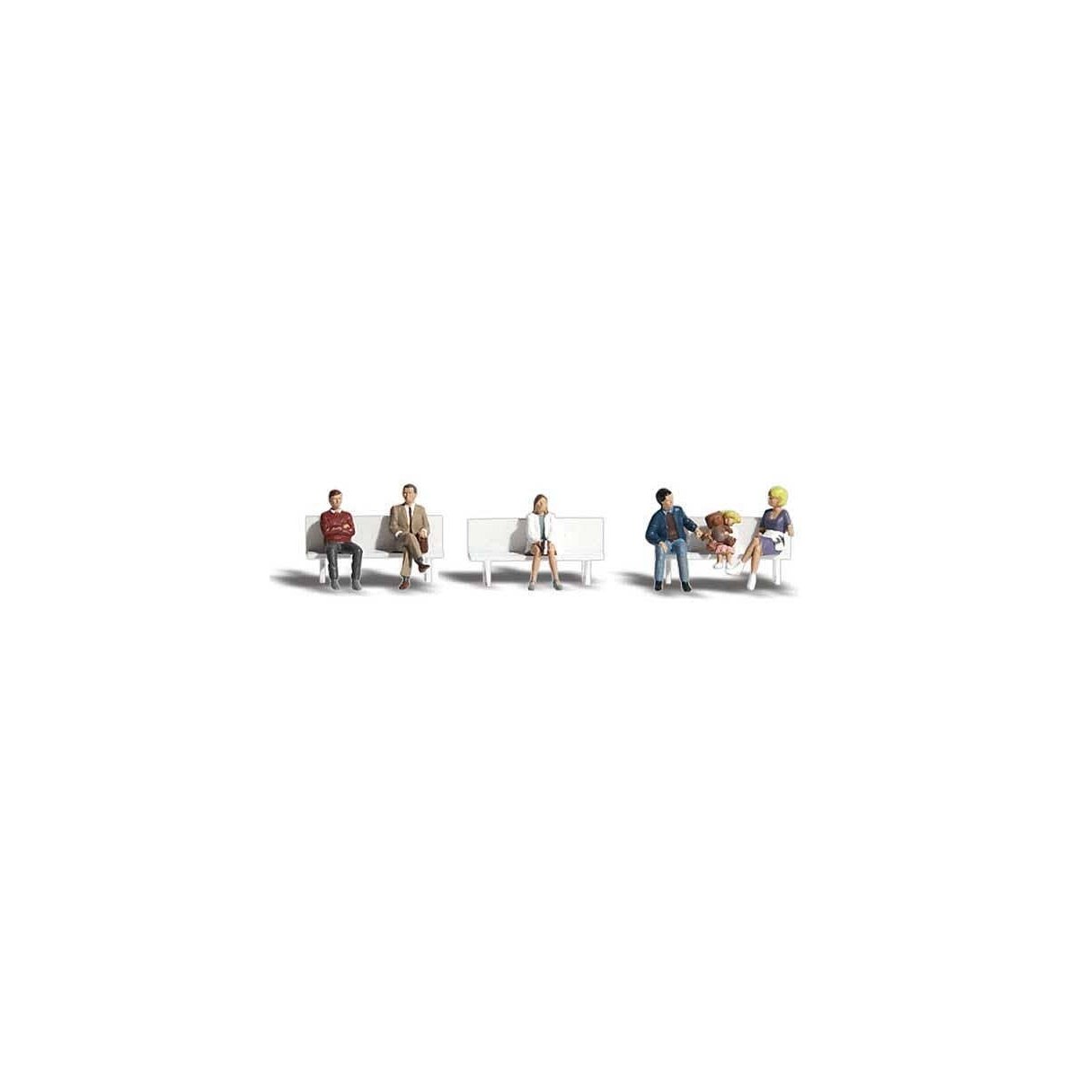 Bus Stop People - Scenic Accents(R) -- pkg(6), HO, Woodland Scenics 1861