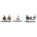 Bus Stop People - Scenic Accents(R) -- pkg(6), HO, Woodland Scenics 1861