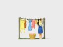 Laundry Day -- Woman Hanging Clothes, HO, Preiser Kg 28110