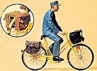 People Working -- Postman On A Bicycle, G, Preiser Kg 45069