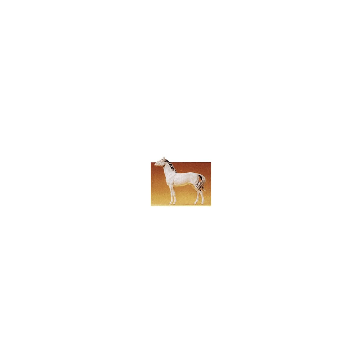 Domestic Animal Figures, 1/24 - 1/25 Scale -- Standing Horse w/Head Raised, 1/25, Preiser Kg 47021